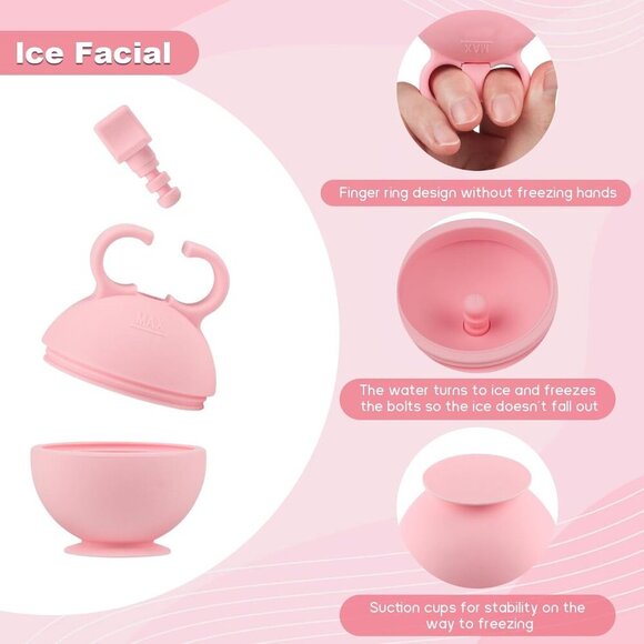 2 Pack Ice Roller for Face, Ice Cube Roller for Face Neck Body and Eye Ice Face - Picture 2 of 7